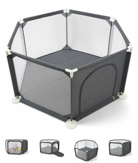 Babylo Safe & Secure Playpen - Dark Grey