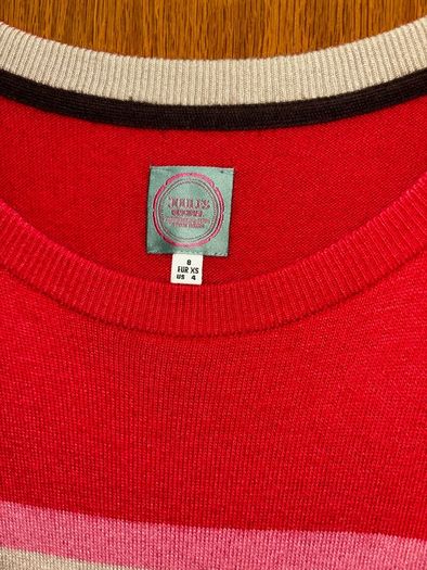 Joules striped dress with wool