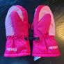 Nevica pink reindeer girls ski gloves Age 2-3 EUC Image 3