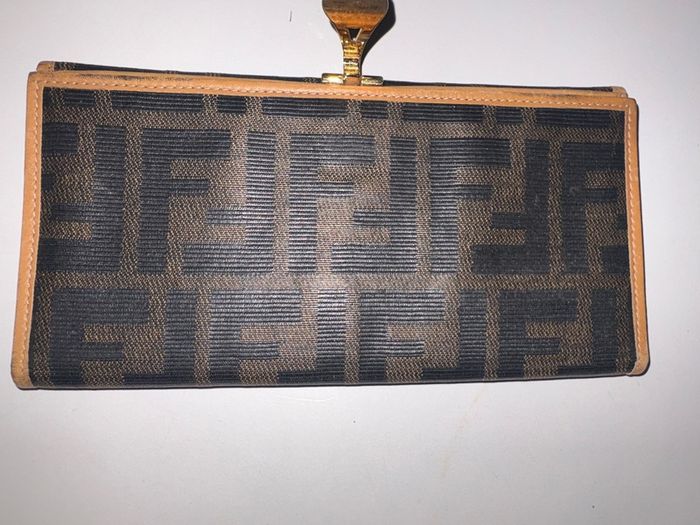 Fendi Vintage Zucca FF Logo Long Wallet