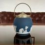 Adams Tunstall Jasperware Biscuit Barrell Ice Bucket Silver Plate Lid Image 9
