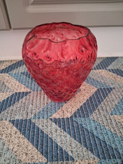 Strawberry Shaped Glass Vase