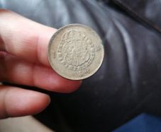 1945 Sweden Silver One Krona Coin