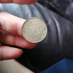 1945 Sweden Silver One Krona Coin
