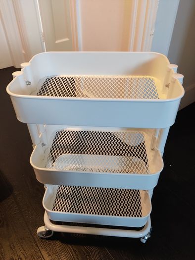 RASKOG white trolley 28x38x61 cm
