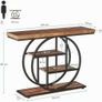 Narrow Console Table, 105 x 30 cm, Hallway Table with 4 Shelves Image 2