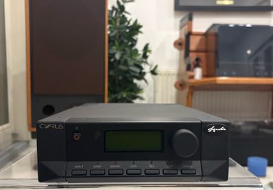 Legendary Cyrus Signature Phono Stage - the turntable enthusiast's choice. Takes four separate cartridge inputs simultaneously. Each is fully adjustable from the front of the unit. Immaculate paintwork. Box + packaging + remote. RRP Sterling 1,895