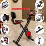 Foldable Fitness Exercise Bike with Resistance Bands, 16 Magnetic Resistance Levels with Pulse Sensor, Phone/Tablet Holder with Smooth and Quiet Cycling (FREE POSTAGE) Image 4