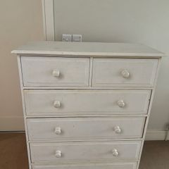 Solid pine chest of drawers