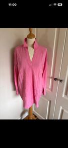 Mint Velvet size 12 coral viscose top