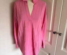 Mint Velvet size 12 coral viscose top