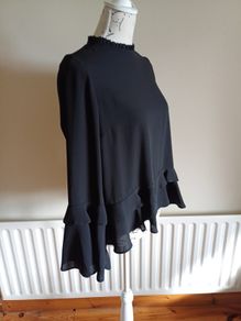 Size 8 Black River Island Blouse Top