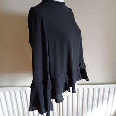 Size 8 Black River Island Blouse Top