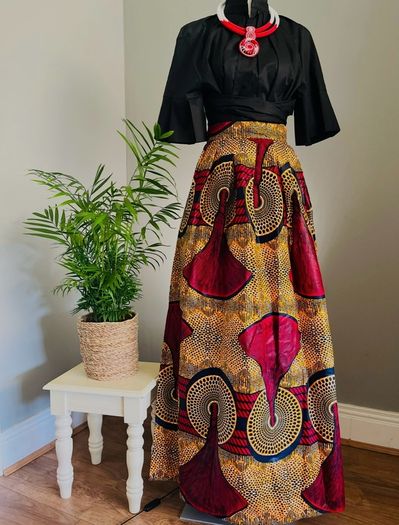 African Print Wrap Skirt Womenswear