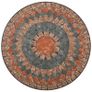 3 Piece Mosaic Bistro Set Ceramic Tile Orange/Grey Image 4