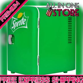 Sprite 4L 6 Can Portable Cooler/Warmer, Compact Personal Travel Mini Fridge for Snacks Lunch Drinks, Includes 12V and AC Cords,Desk Accessory for Home Office Dorm Car (FREE SHIPPING)