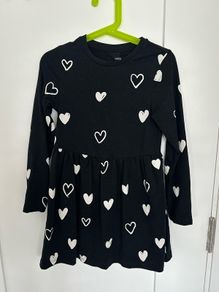 M&S dress for a girl with hearts, 122cm, 6-7 years