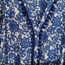 SAVIDA blue and white ethnic print belted dress Sz 38 (Fit 8-10 UK)  - Bnwot Image 3