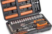 Socket Set Socket Set Comprising: Extension Bar, Coupler, Ratchet and Socket Wrench Set and Screwdriver Bit Sets with Carry Case 130 Piece Ratchet Set with Screwdriver Bits (FREE POSTAGE)
