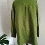 Linen oversize blouse green New size 12-14 Image 4