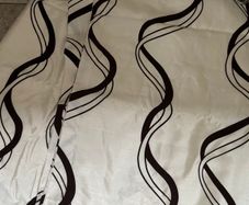 90/90 cream & brown curtains