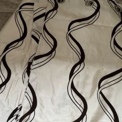 90/90 cream & brown curtains