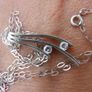 Vintage Sterling Silver 925 Pendant  Necklace 2,5g length - 17" Image 5