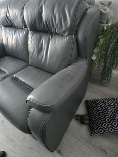 Sofa two seater and electric recliner leather
