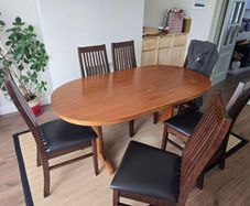 Mid century teak dining table and chairs