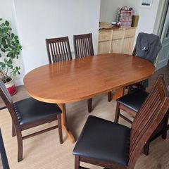 Mid century teak dining table and chairs