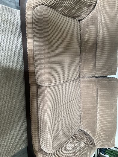 brown 3 seater