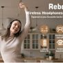 Bluetooth Headphones Over Ear, 6 EQ Modes Wireless Headphones Over Ear,40 Hours Playtime Foldable Lightweight Wireless Headphones, Image 7