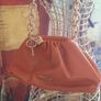 River Island Burnt Orange Chunky Chain Ruched Bag, AV Image 10