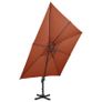 Cantilever Umbrella with Double Top 300x300 cm Terracotta Image 2
