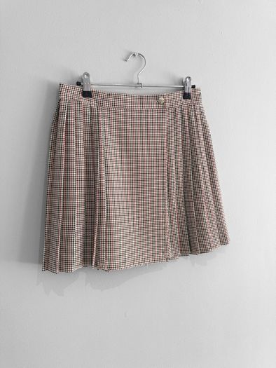 New Primark Pleated Houndstooth Check Mini Skirt