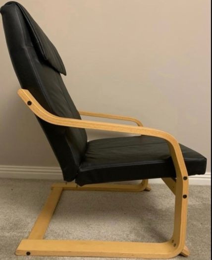 Ikea Poang Leather Armchair