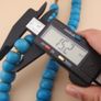 Antique Turqouise Blue African Style Glass Beads Strand 16 inches Image 2