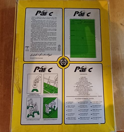 Pairc vintage Irish Gaelic Games board game - as rare as a Mayo All-Ireland
