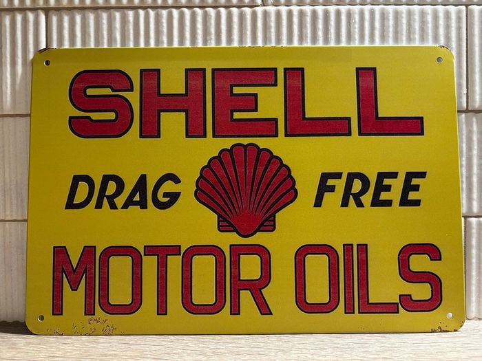 Shell Oil Tin Metal Sign