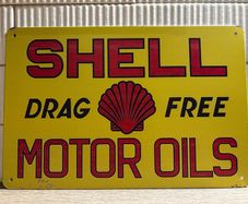 Shell Oil Tin Metal Sign