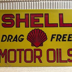 Shell Oil Tin Metal Sign