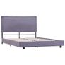 Bed Frame Light Grey Fabric 120x190 cm Image 4