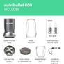 nutribullet Blender 600 Series - Powerful 20,000 RPM Extractor Blends Frozen Fruit, Nuts & Ice - 7 Piece Kit Includes Tall Cup, Short Cup, Handled Ring & Sealable Lid - Ideal for Smoothies Image 5