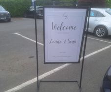 Welcome Sign Stand and Frame
