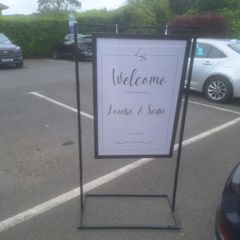 Welcome Sign Stand and Frame