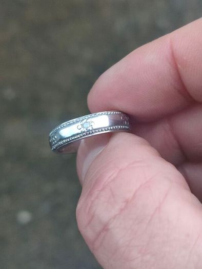 Gypsy Cut Diamond Sterling Silver Ring