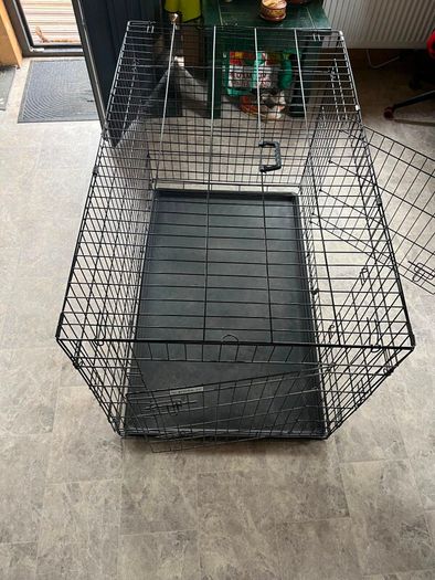 Extra Large (48") Double Door Dog Crate + Fitted Cover