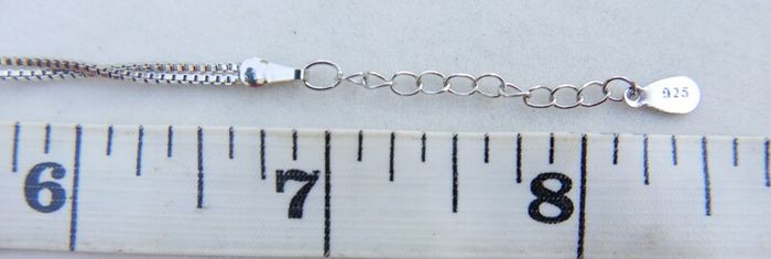 Vintage Sterling Silver 925 Cute Double Heart Charm Bracelet 4,30g