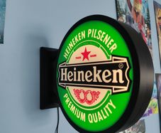 Heineken Inspired LED Light Box Wall Sign | Illuminated Bar Pub Man Cave Beer