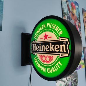 Heineken Inspired LED Light Box Wall Sign | Illuminated Bar Pub Man Cave Beer